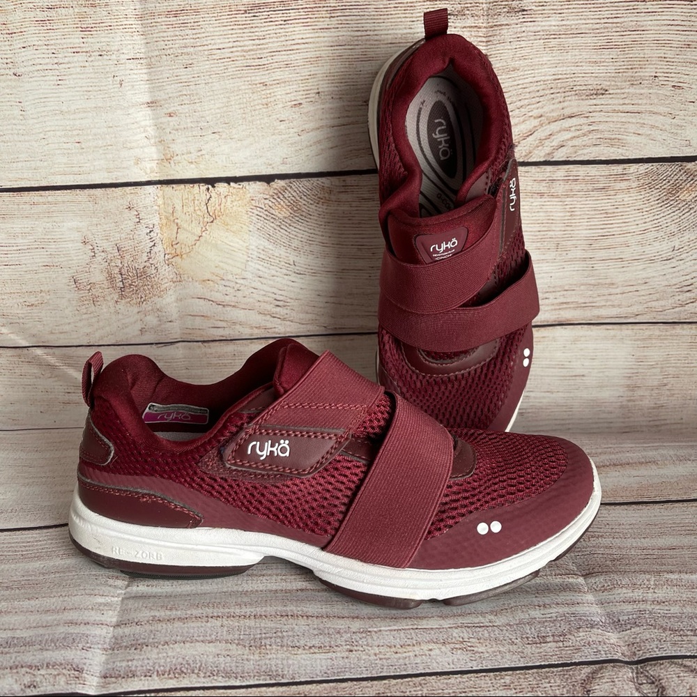 Ryka Devotion Plus Cinch Walking Sneaker Shoes Red 8